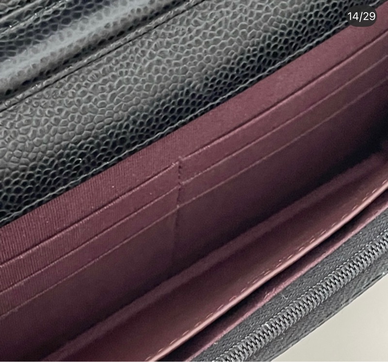 CHANEL WOC 黑色荔枝皮銀扣-9