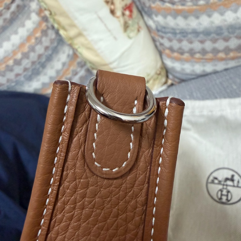 Hermes mini evelyne 金銀扣-15