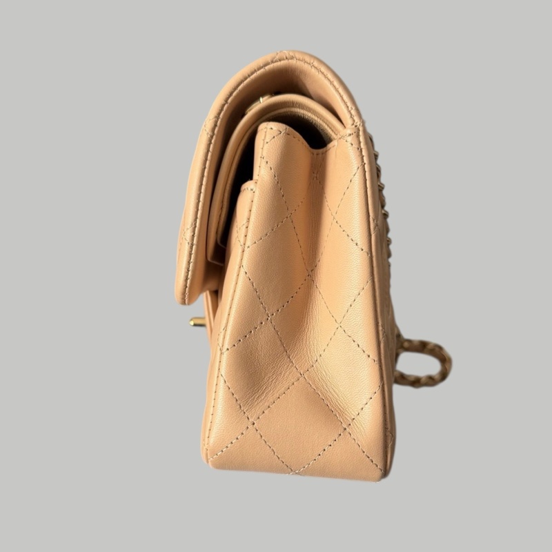 Chanel Lambskin 23cm 羊皮奶茶金扣-2