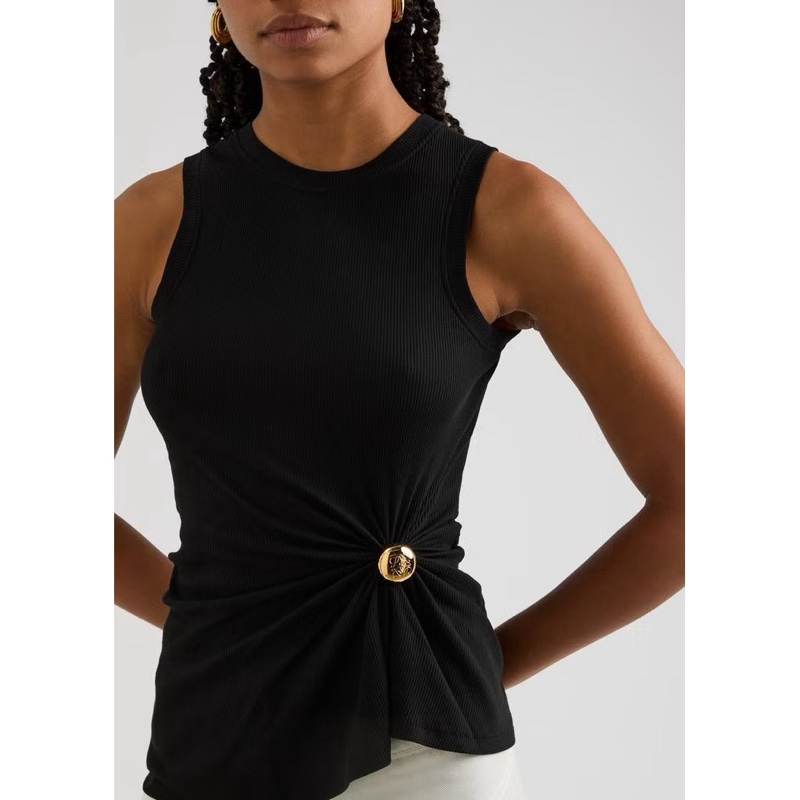 ▪️現貨全新▪️ Loewe Pebble gathered cotton-blend top XS-2