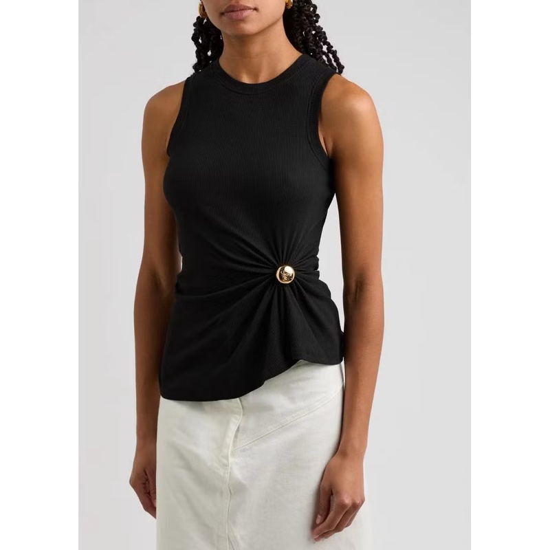 ▪️現貨全新▪️ Loewe Pebble gathered cotton-blend top XS-3