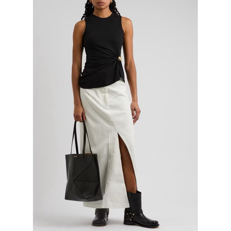 ▪️現貨全新▪️ Loewe Pebble gathered cotton-blend top XS-5