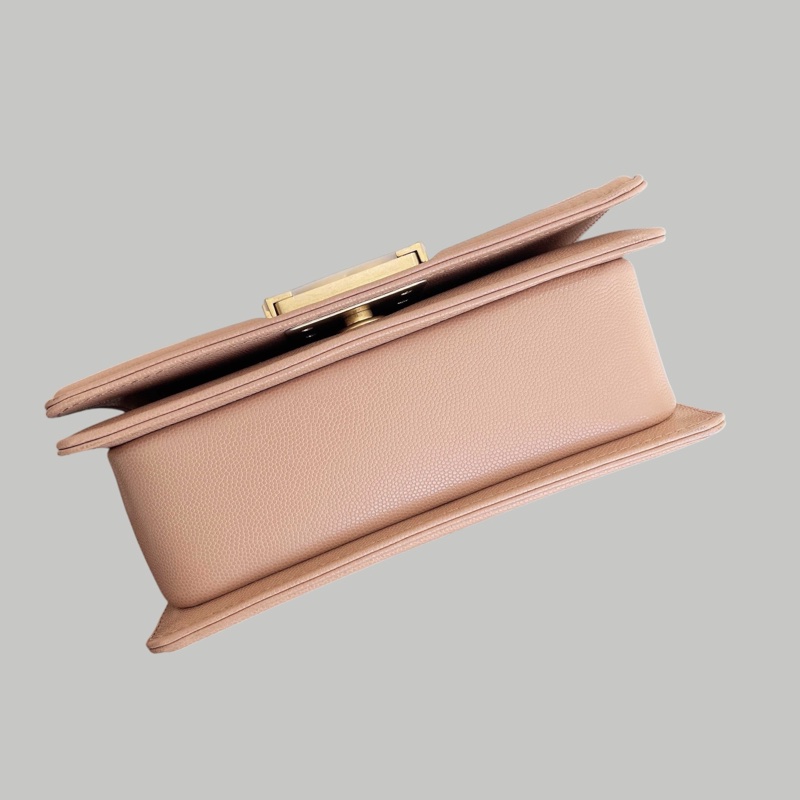 Chanel Caviar Leboy 荔枝皮奶茶金扣-9