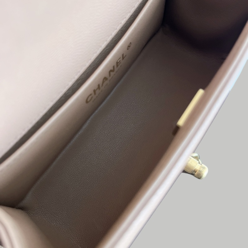 Chanel Caviar Leboy 荔枝皮奶茶金扣-10
