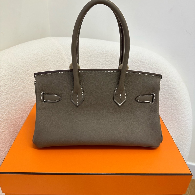 Hermes Birkin shoulder29大象灰銀扣K刻全新未使用-1