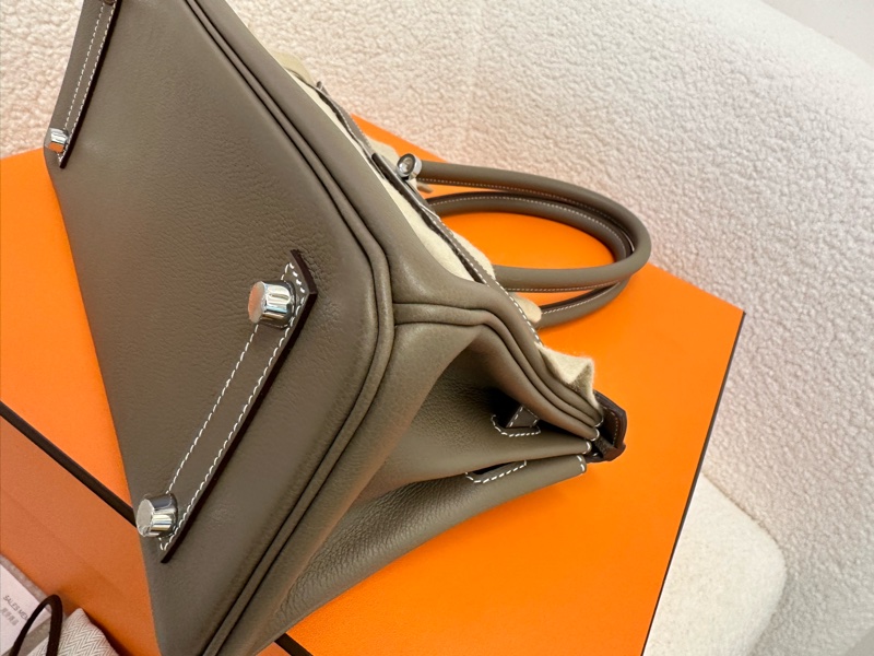 Hermes Birkin shoulder29大象灰銀扣K刻全新未使用-3