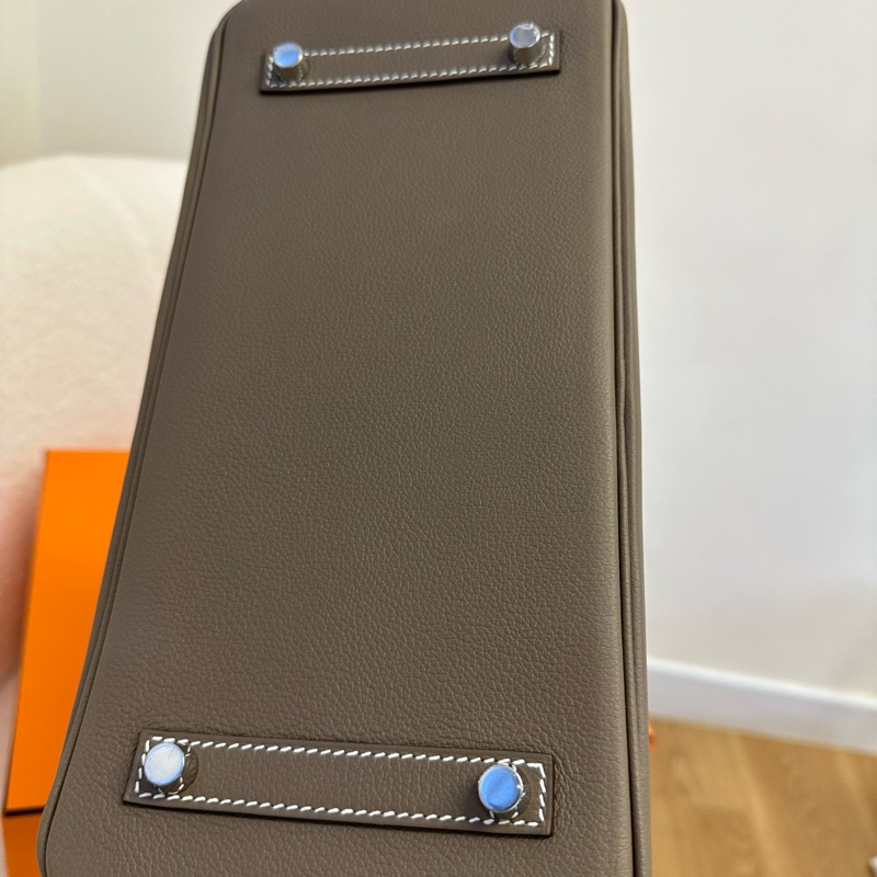 Hermes Birkin shoulder29大象灰銀扣K刻全新未使用-8