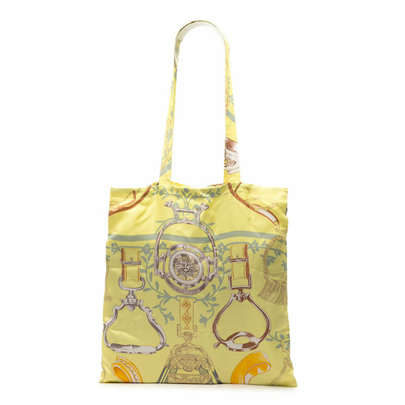 愛馬仕 Petit Ash 手提包 ETRIERS 馬鐙和馬具圖案單肩包 黃色 多色真絲 女士 HERMES-0