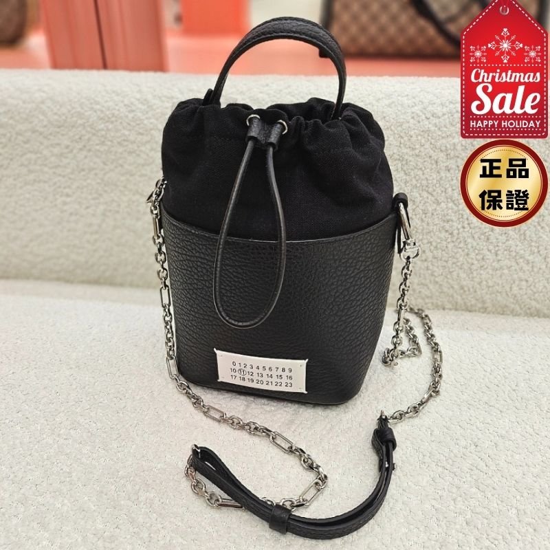 🎊佳節特賣🎁Maison Margiela 5 AC Bucket 小牛皮水桶包 黑色-0