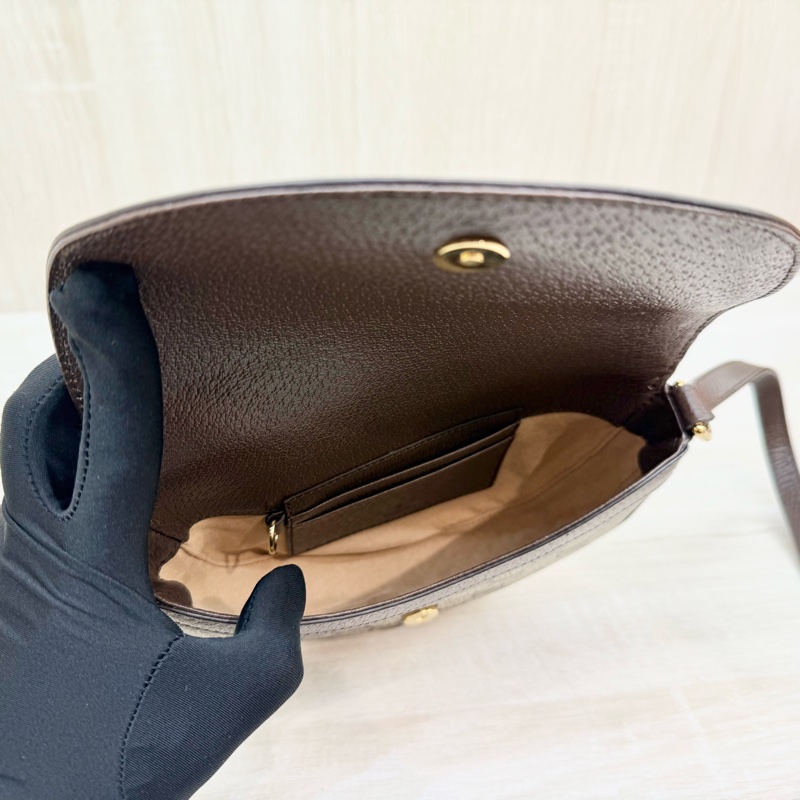 GUCCI老花Ophidia半月型小號斜背包757309-9