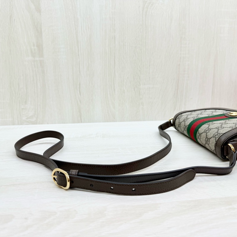 GUCCI老花Ophidia半月型小號斜背包757309-11