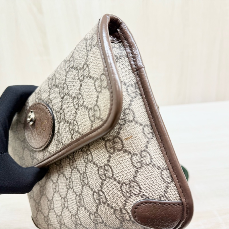 Gucci包包原花ophidia紅綠織帶迷你腰包-10