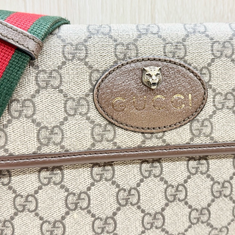 Gucci包包原花ophidia紅綠織帶迷你腰包-15