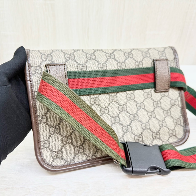 Gucci包包原花ophidia紅綠織帶迷你腰包-18
