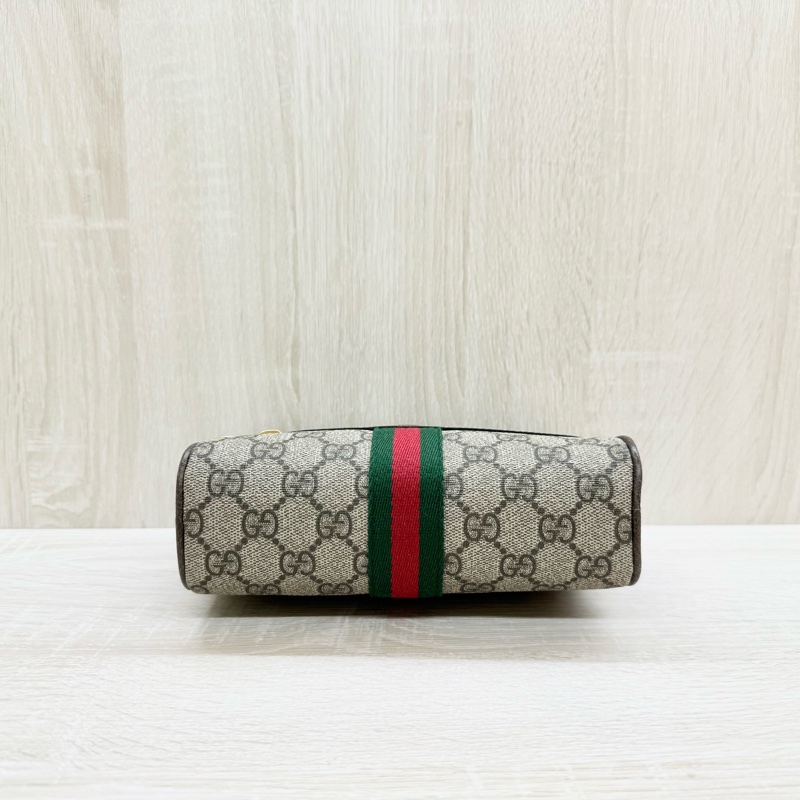 Gucci原花ophidia紅綠織帶迷你腰包-4