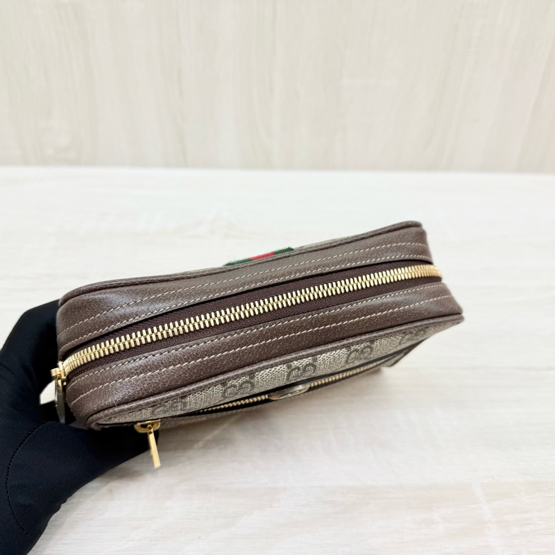 Gucci原花ophidia紅綠織帶迷你腰包-5