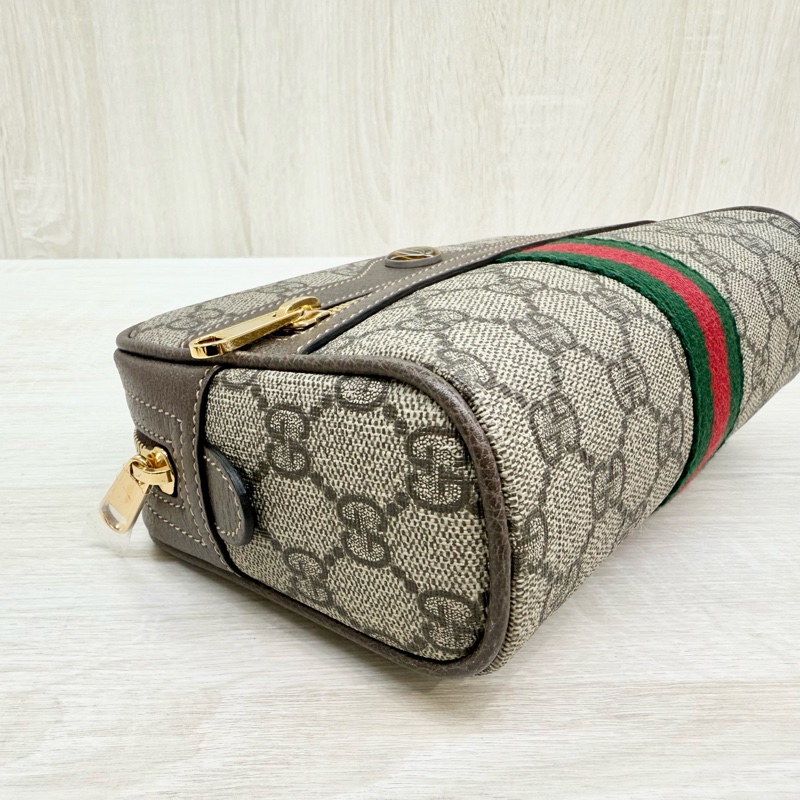 Gucci原花ophidia紅綠織帶迷你腰包-9