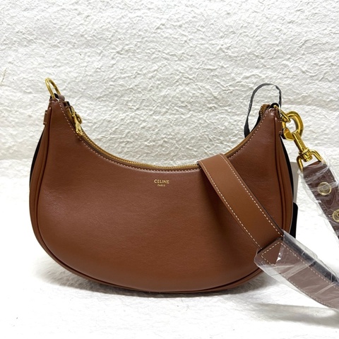 Celine Ava 中號焦糖色 月牙hobo，單肩包