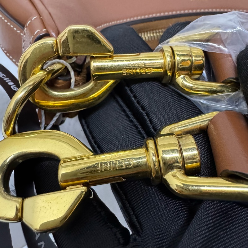 Celine Ava 中號焦糖色 月牙hobo，單肩包-12