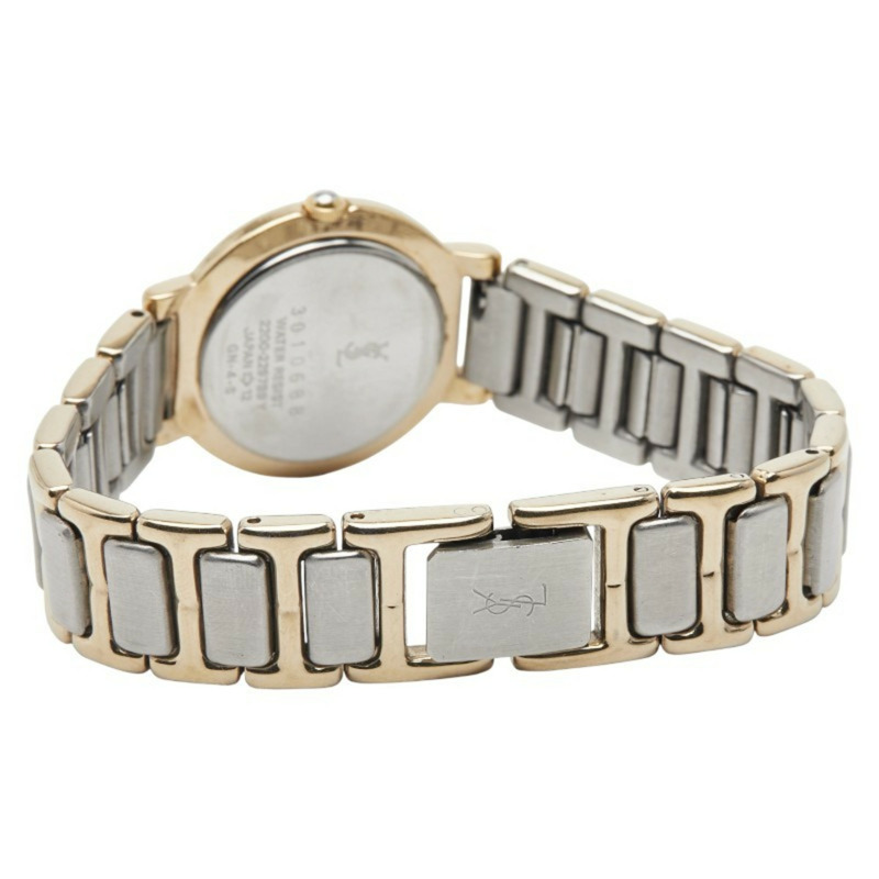 聖羅蘭女士石英腕錶，黑色錶盤，不鏽鋼鍍層-2