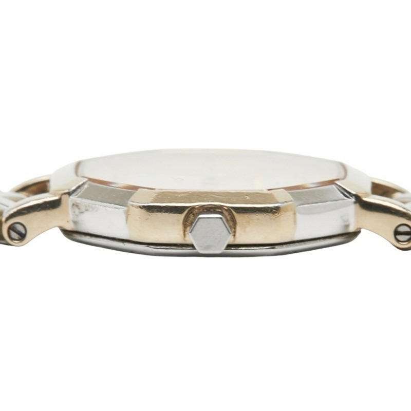 聖羅蘭女士石英腕錶，米色錶盤，不鏽鋼鍍層-6