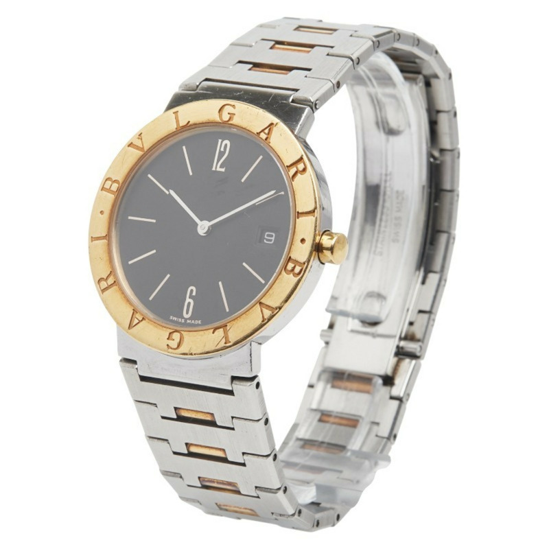 寶格麗男士腕錶 BB33SGD 石英錶 黑色錶盤 不鏽鋼黃金雙色錶殼-1