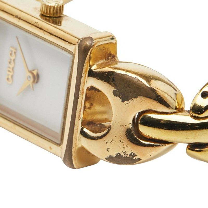 Gucci 1800L 石英腕錶，白色錶盤，不鏽鋼錶殼，女款-5