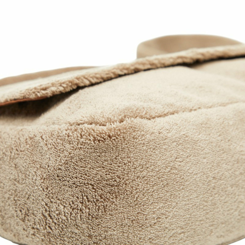 香奈兒 Coco Mark 復古斜背單肩包，米色和白色拼接，女士款-4