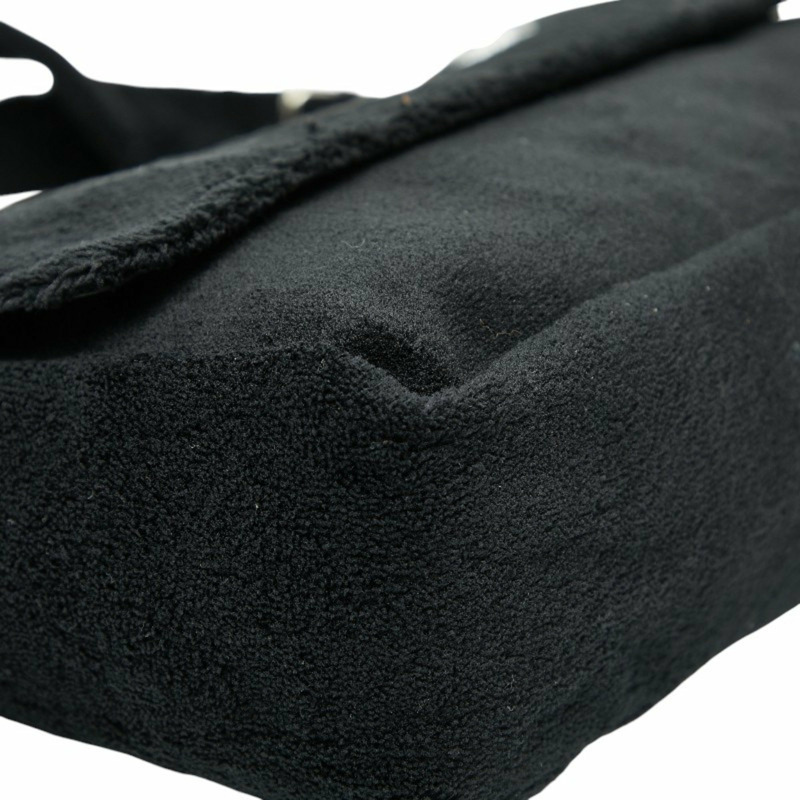 香奈兒 Coco Mark 復古斜背單肩包，黑白配色，附絨面，女款-4