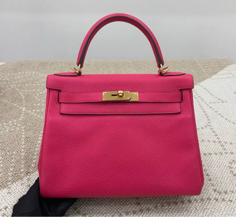 愛馬仕 kelly28墨西哥粉金扣togo皮 Y刻全新 閒置 附件塵袋-0