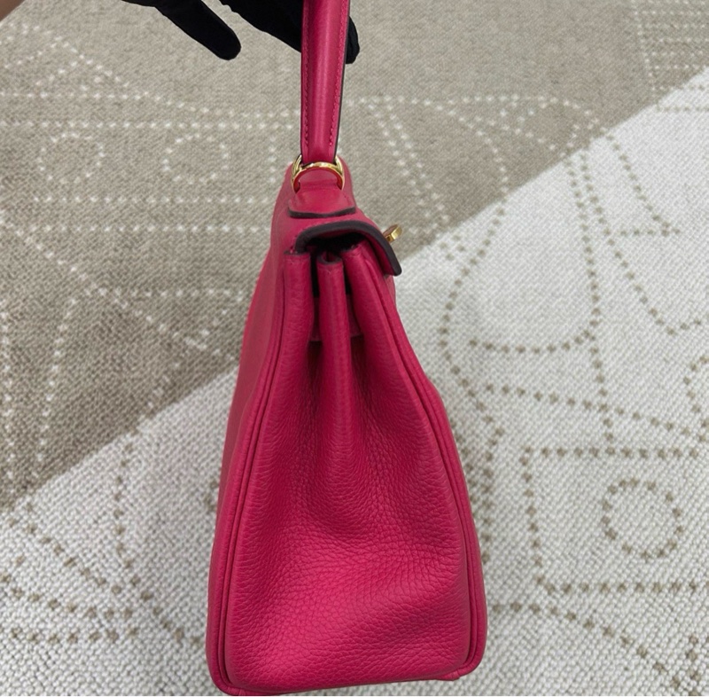 愛馬仕 kelly28墨西哥粉金扣togo皮 Y刻全新 閒置 附件塵袋-2