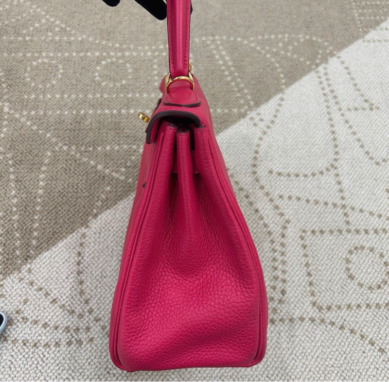 愛馬仕 kelly28墨西哥粉金扣togo皮 Y刻全新 閒置 附件塵袋-3