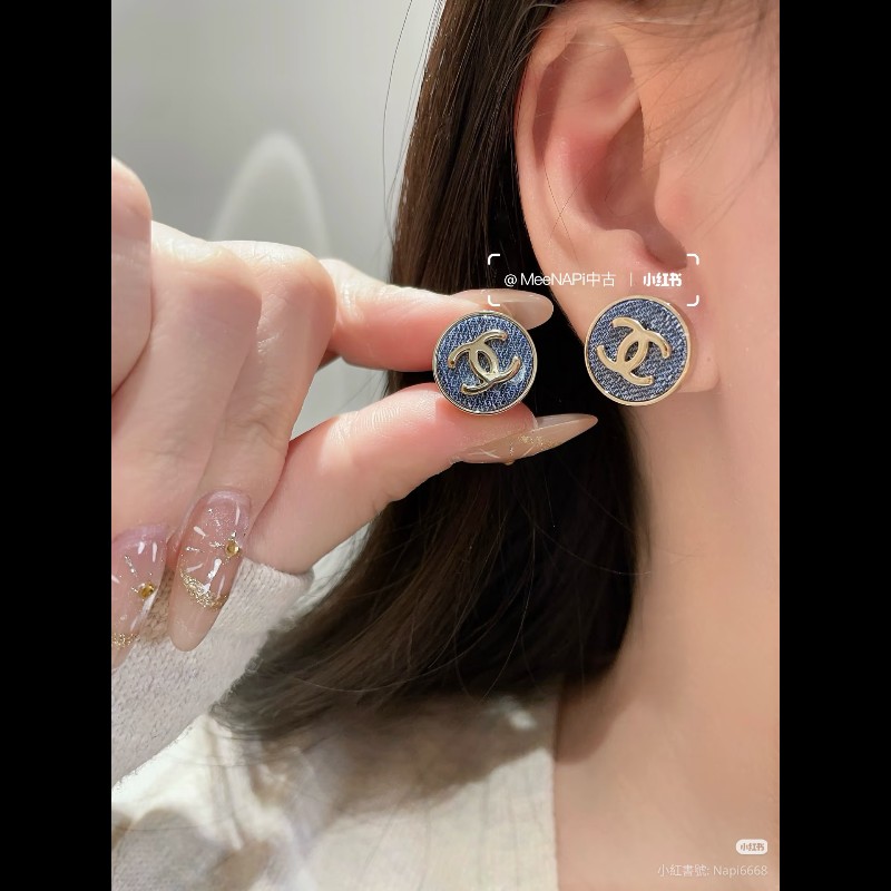 香奈兒 26C 牛仔系列耳環-5