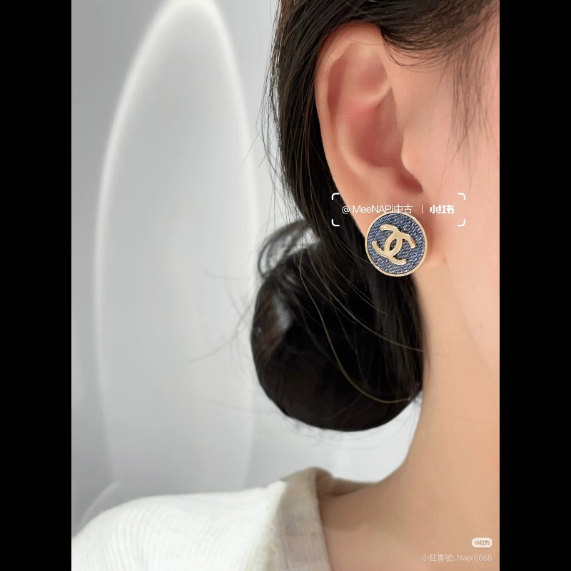 香奈兒 26C 牛仔系列耳環-7