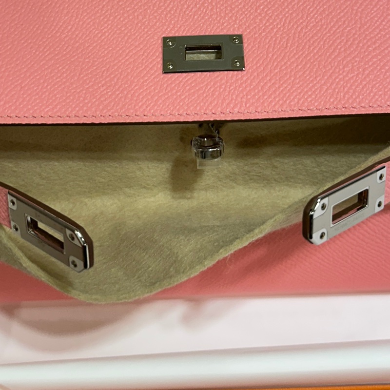 ꧁ Hermès 💕 Kelly To Go Wallet 💕 奶昔粉꧂-15