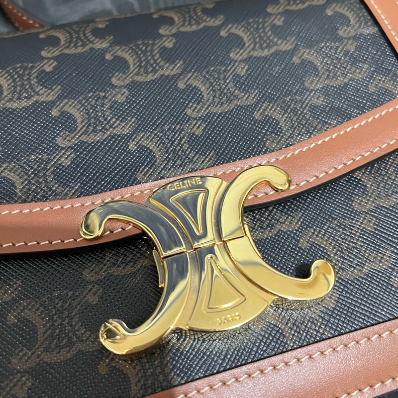 CELINE TEEN TRIOMPHE 棕色老花包-2