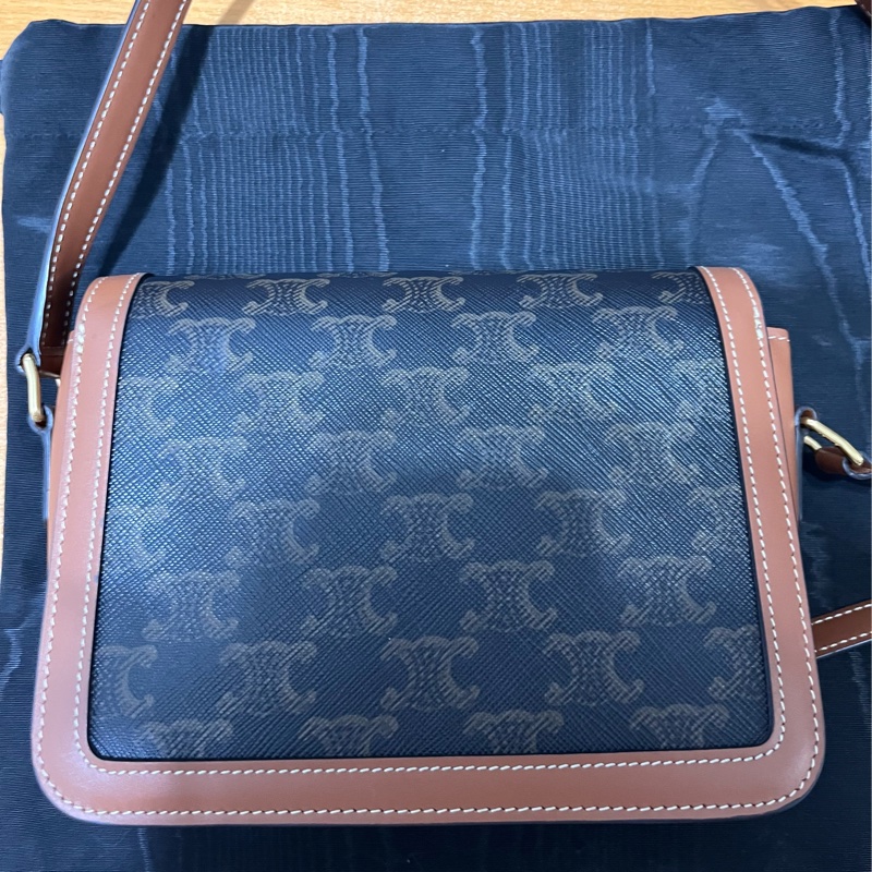 CELINE TEEN TRIOMPHE 棕色老花包-4