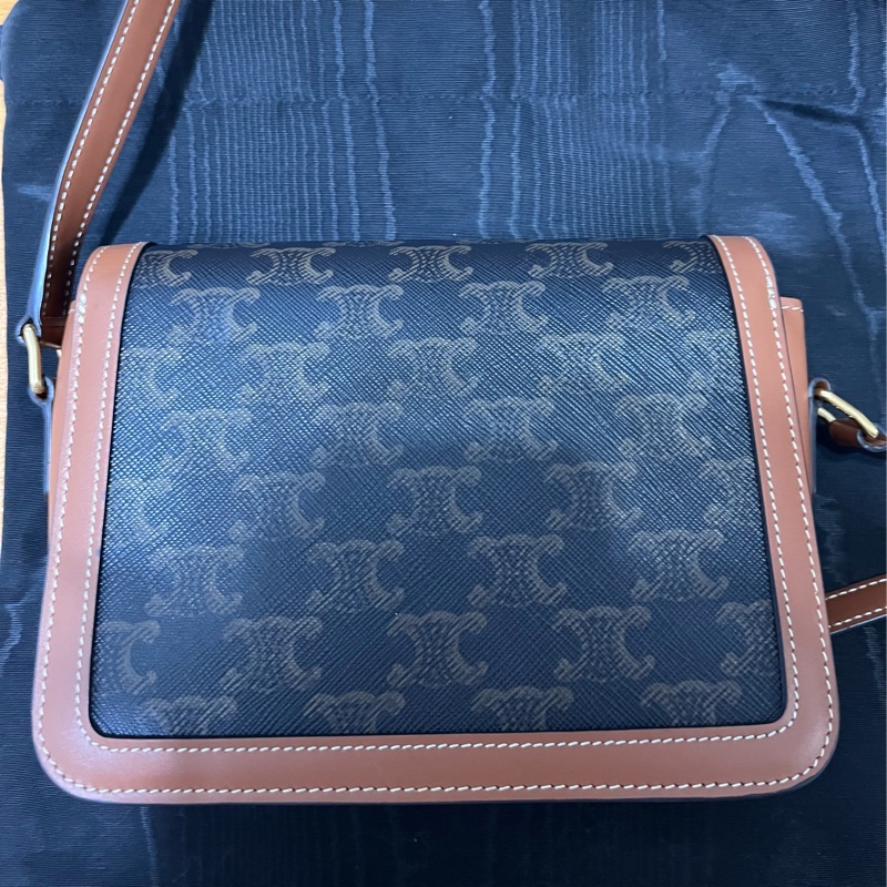 CELINE TEEN TRIOMPHE 棕色老花包-8