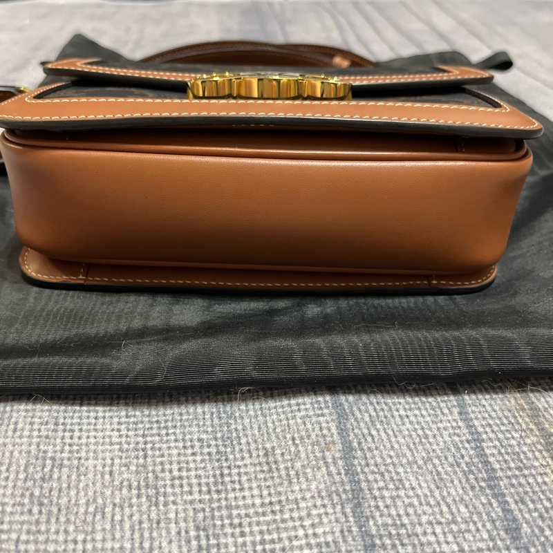 CELINE TEEN TRIOMPHE 棕色老花包-9