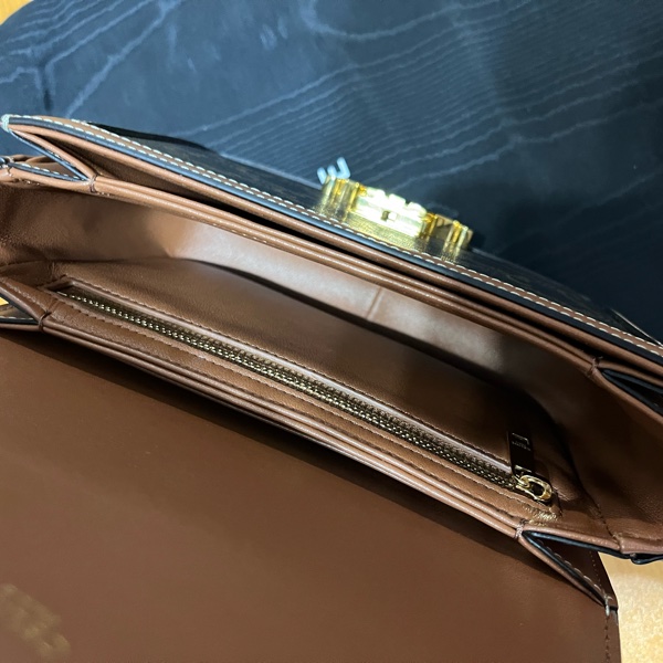 CELINE TEEN TRIOMPHE 棕色老花包-10