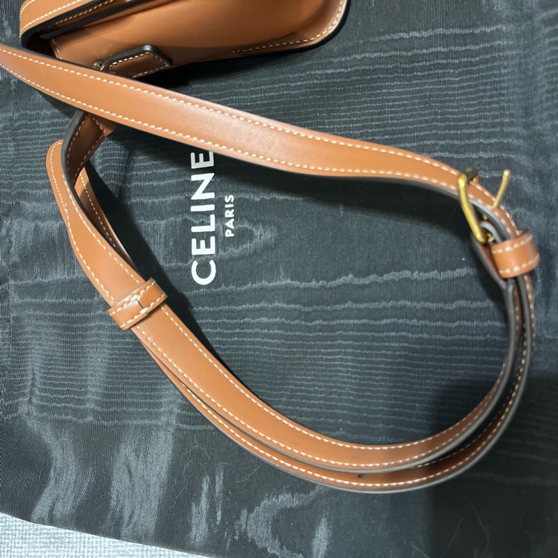 CELINE TEEN TRIOMPHE 棕色老花包-13