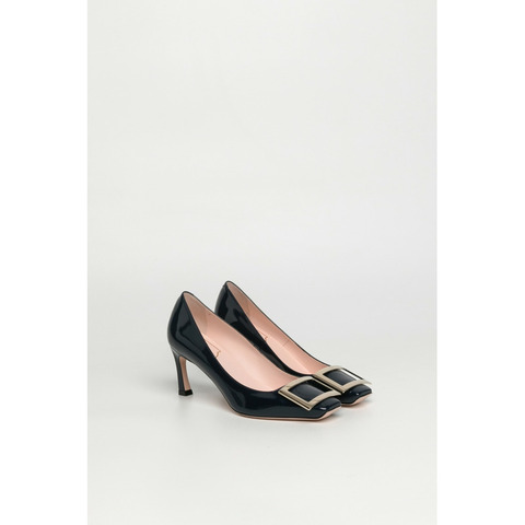 Trompette Metal Buckle In Patent Leather 密頭高跟鞋