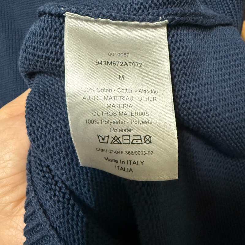 Dior Men 針織 長袖 毛衣 上衣 藍色 老花 logo-5