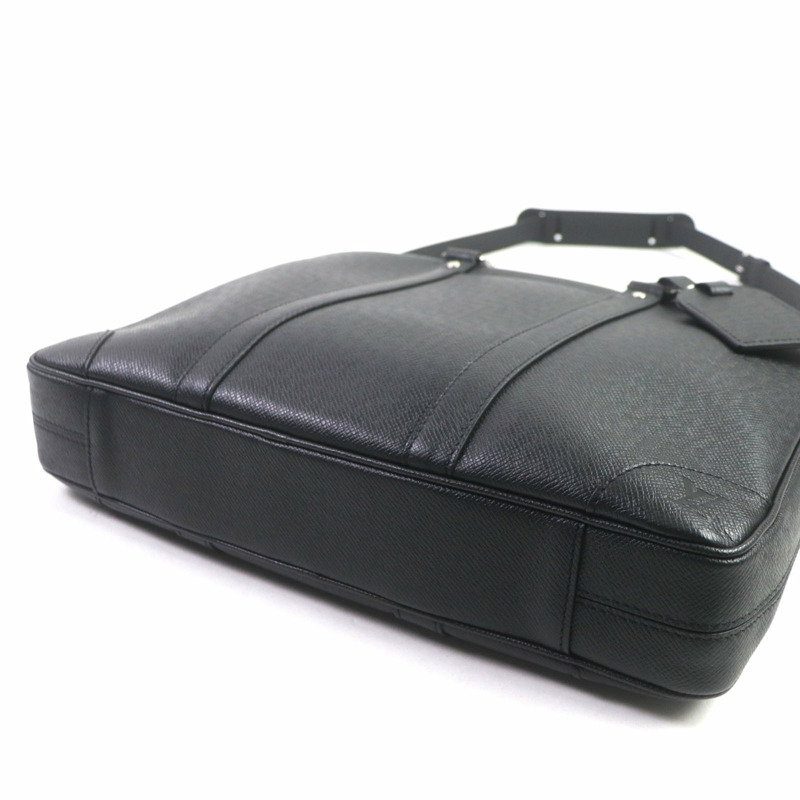 路易威登 M30975 Porte-Document Voyage Taiga 皮革雙用公文包，黑色，銀色五金，法國製造，男士-3