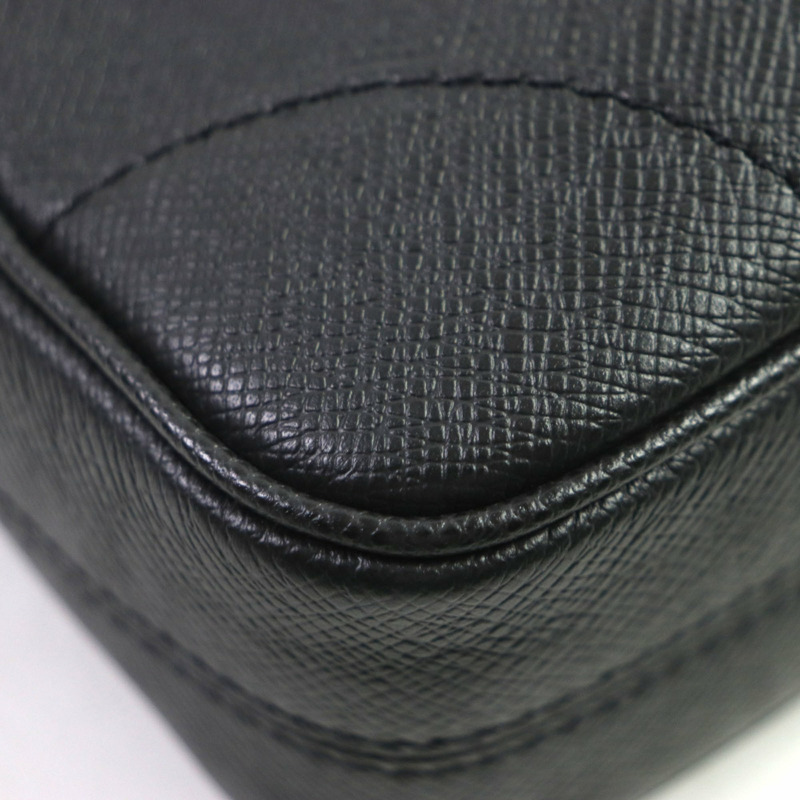 路易威登 M30975 Porte-Document Voyage Taiga 皮革雙用公文包，黑色，銀色五金，法國製造，男士-4