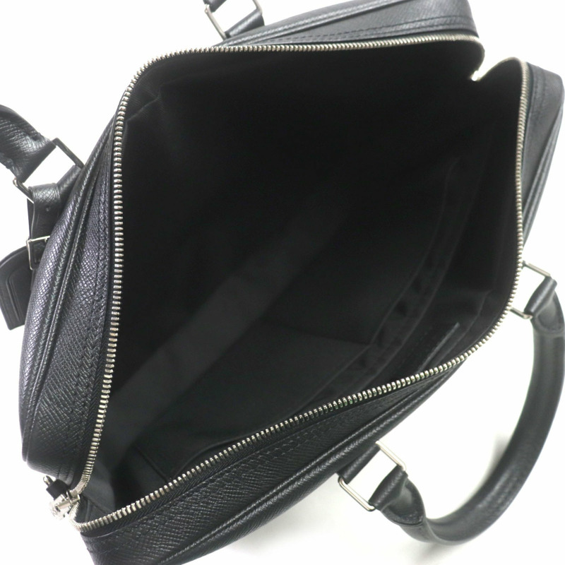 路易威登 M30975 Porte-Document Voyage Taiga 皮革雙用公文包，黑色，銀色五金，法國製造，男士-7