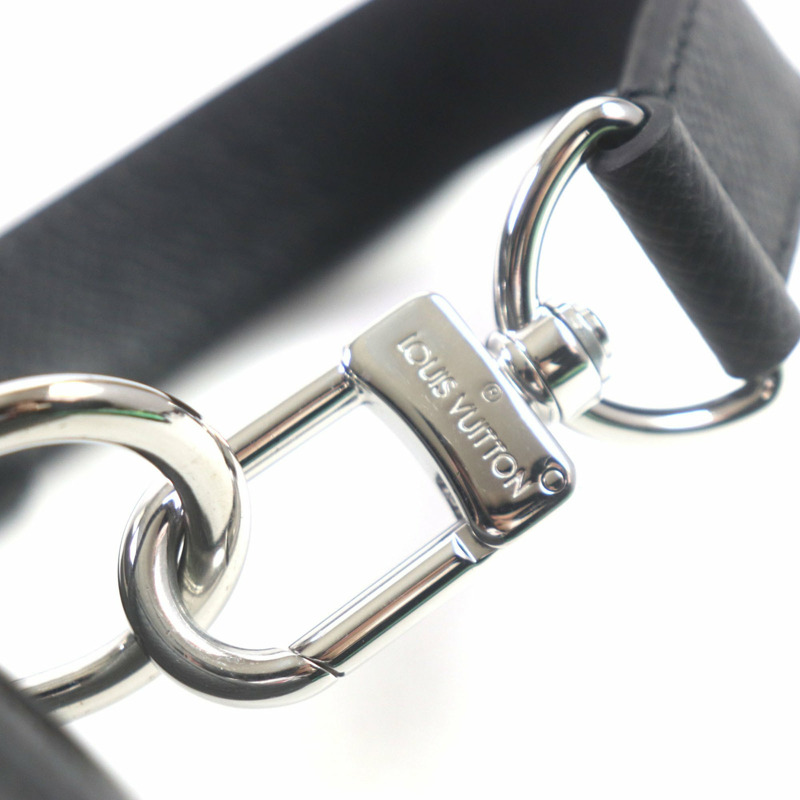 路易威登 M30975 Porte-Document Voyage Taiga 皮革雙用公文包，黑色，銀色五金，法國製造，男士-9