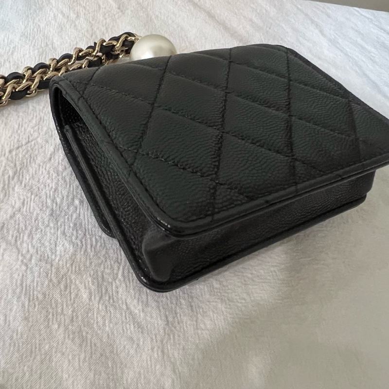 ෆ Chanel珍珠鏈條小廢包♡零錢包-10