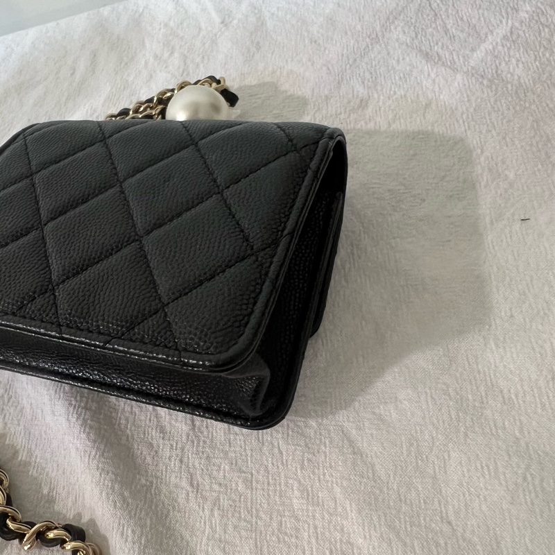 ෆ Chanel珍珠鏈條小廢包♡零錢包-13