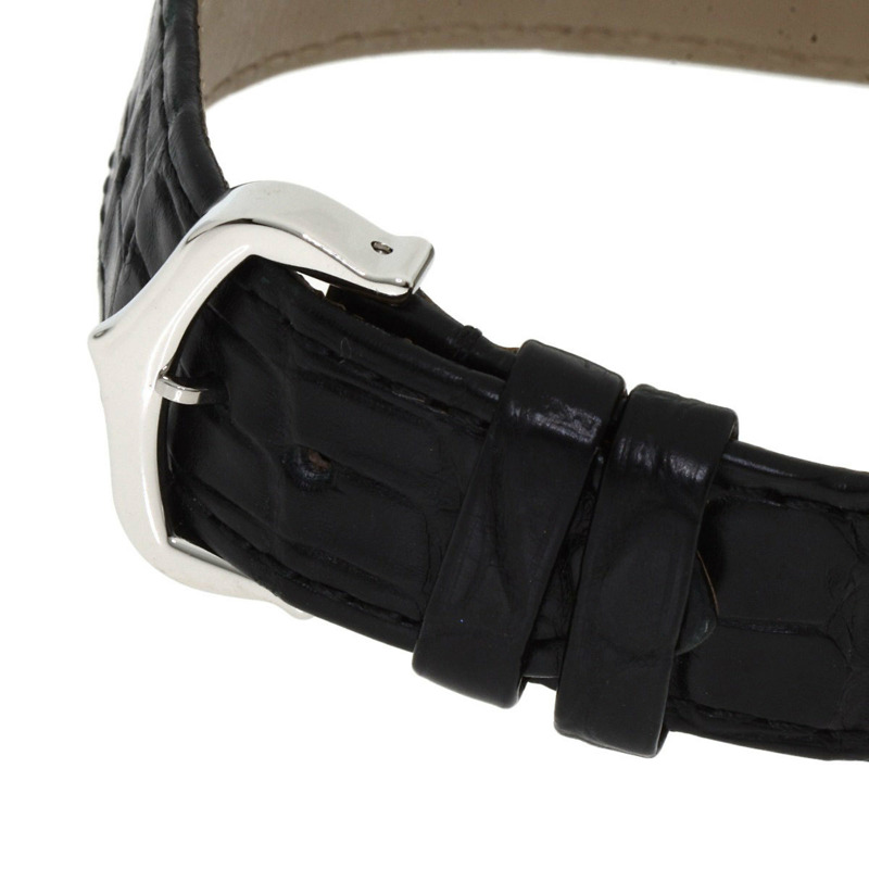 卡地亞 WSTA0072 Must Tank LM 男士腕錶，精鋼鱷魚皮錶帶-7